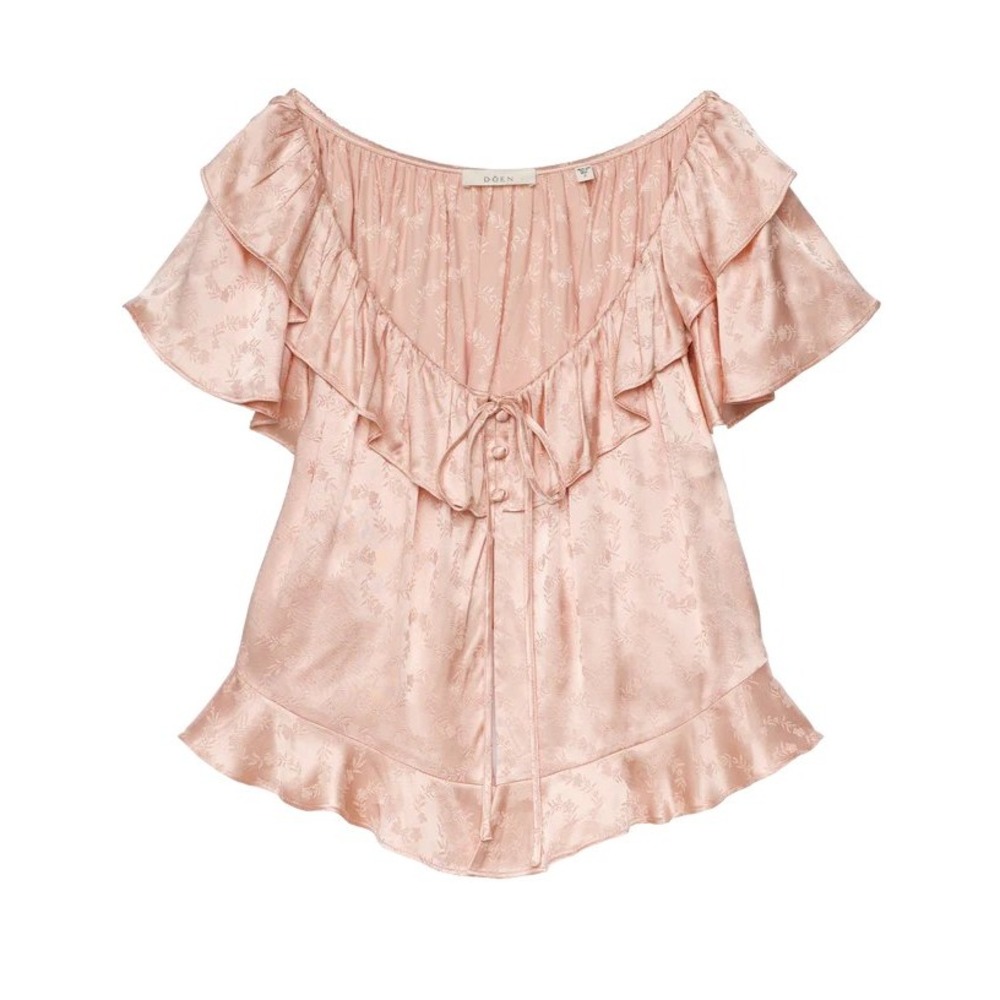 DÔEN Floriette Top Peach Sorbet Small New With Tags